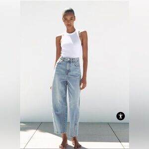 Zara barrel leg jeans